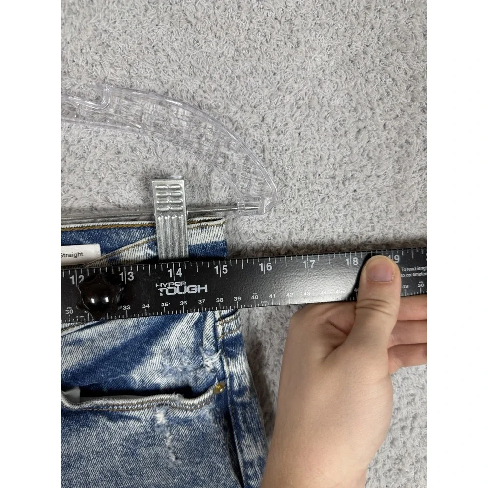 FRAME Le High Straight Ankle Jeans Womens 28 Lombard Bleach Acid Wash Blue‎ - Picture 6 of 10